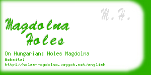 magdolna holes business card